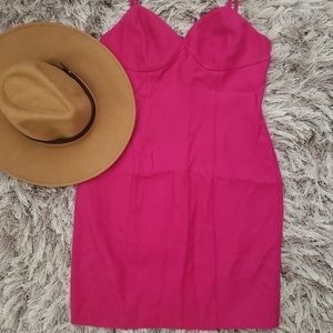 Vintage KORS Wool Magenta knee length dress